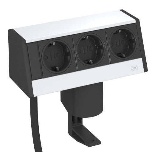 Deskbox, pré-equipada com patilha de fixação Alumínio alumínio