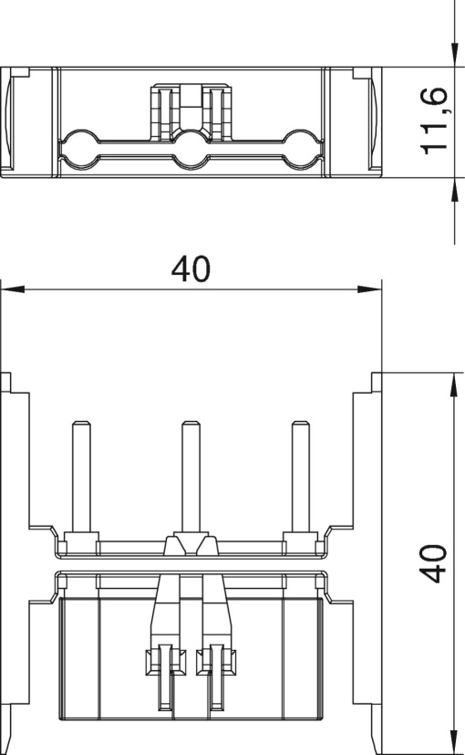 União para tomadas Modul 45connect Poliamida preto