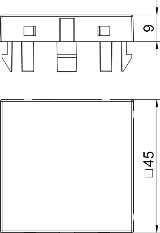 Obturador 11 módulo 45x45mm cinzento antracite RAL 7021