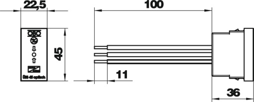 Descarregador sobretensões M45 com sinalização visual 255V branco puro RAL 9010