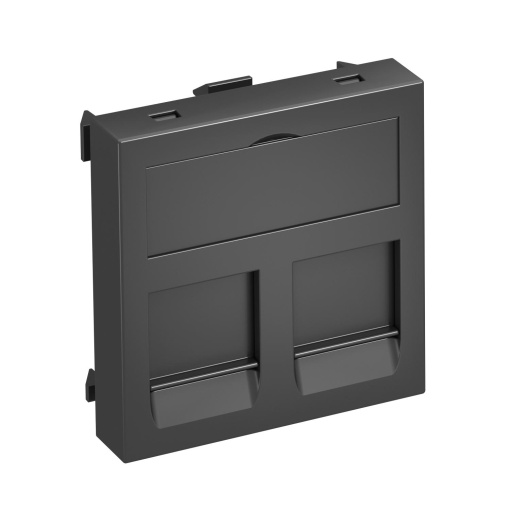 Espelho de dados para 2 conectores Tipo C 45x45mm Policarbonato cinzento antracite RAL 7021