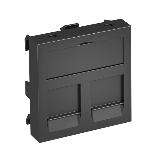 Espelho de dados para 2 conectores Tipo RM 45x45mm Policarbonato cinzento antracite RAL 7021