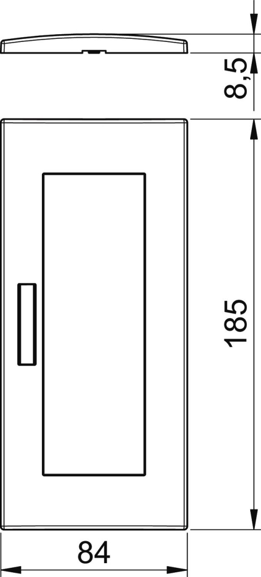 Espelho Modul 45, triplo 84x185mm Policarbonato cinzento antracite RAL 7021
