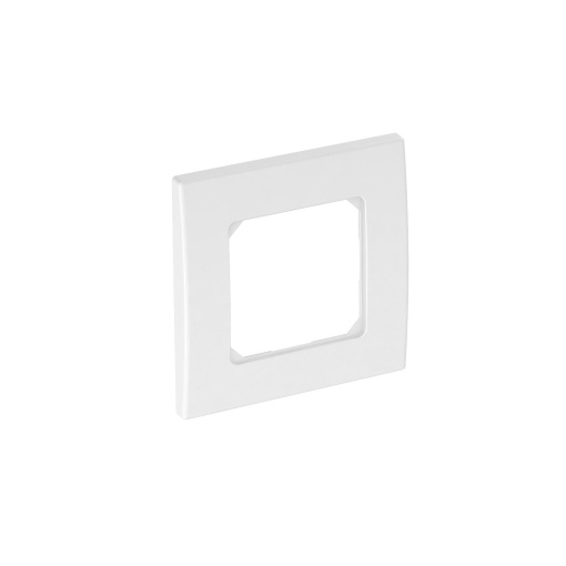 Espelho 50mm encaixe frontal, simples 84x84mm Policarbonato branco puro RAL 9010