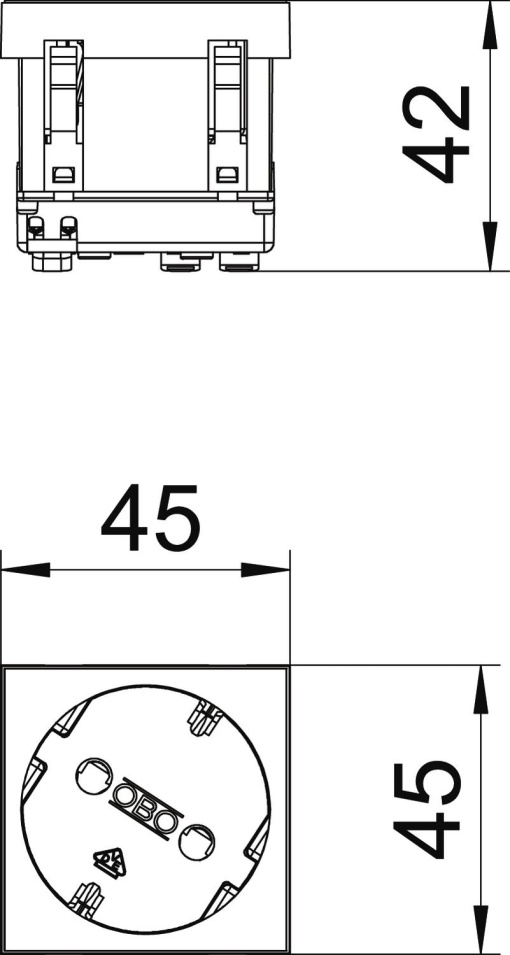 Tomada 33, simples Alvéolos protegidos 250V, 1016A Policarbonato vermelho RAL 3001