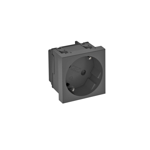 Tomada 33, simples Alvéolos protegidos 250V, 1016A Policarbonato cinzento antracite RAL 7021