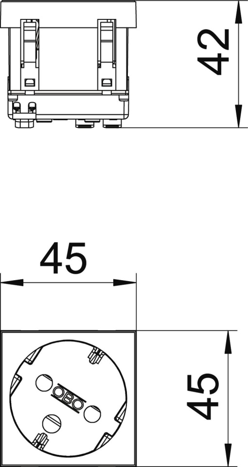 Tomada 33, simples, encrav. Alvéolos protegidos 250V, 1016A Policarbonato vermelho RAL 3001