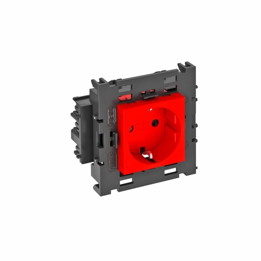 Socket 0, single protective contact, Connect 80 250V, 1016A Policarbonato vermelho RAL 3001