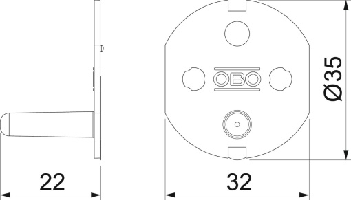 Acessório de desencravamento para tomada com encravamento Policarbonato cinzento antracite RAL 7021