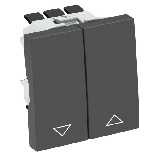 Interruptor de estores 10 A, 250 V Policarbonato cinzento antracite RAL 7021