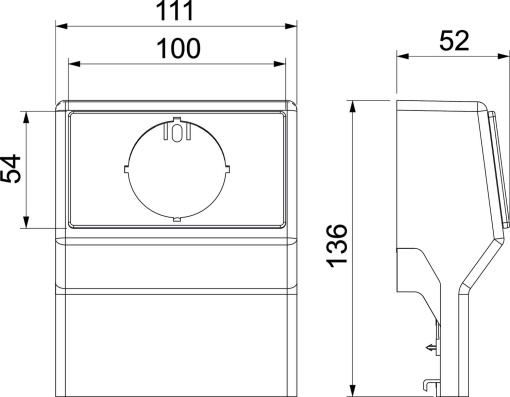 Suporte de aparelhos vazia SL5070 com espelho 9010 Policloreto de vinilo branco puro RAL 9010