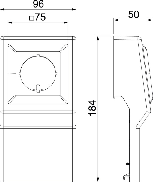 Suporte de aparelhos vazia SL 20x110 RAL9010 Policloreto de vinilo branco puro RAL 9010