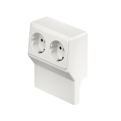 Suporte de aparelhos dupla SL 20x5070 RAL9010 Policloreto de vinilo branco puro RAL 9010