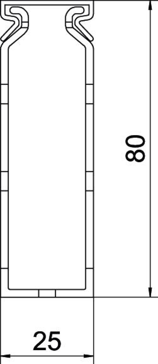 Slotted cable trunking system halogen-free Policarbonatoacrilonitrila-butadieno-estireno cinzento claro RAL 7035