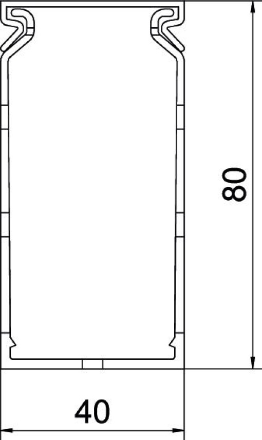 Slotted cable trunking system halogen-free Policarbonatoacrilonitrila-butadieno-estireno cinzento claro RAL 7035
