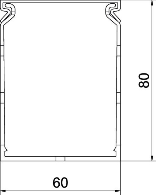 Slotted cable trunking system halogen-free Policarbonatoacrilonitrila-butadieno-estireno cinzento claro RAL 7035