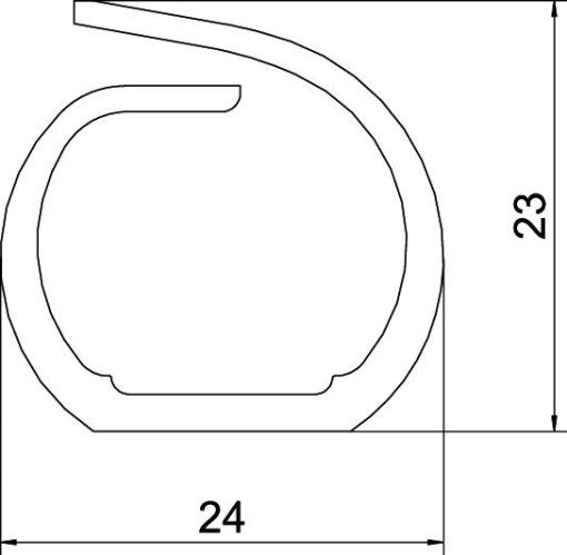 Calha de cablagem VF flex 20 mm RAL9010 Polipropileno branco puro RAL 9010