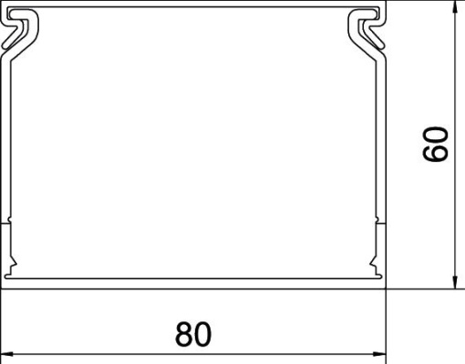 Slotted cable trunking system CABLIX Set 60x80 7030 Policloreto de vinilo cinzento pedra RAL 7030