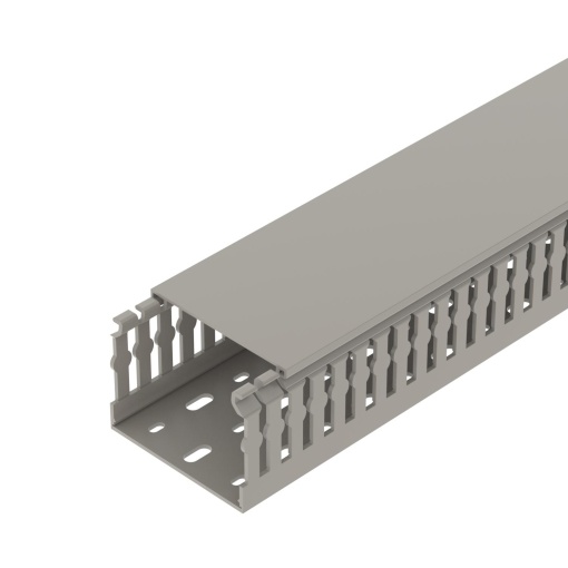 Slotted cable trunking system CABLIX Set 60x80 7030 Policloreto de vinilo cinzento pedra RAL 7030