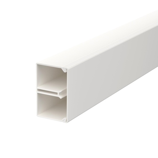 Calha com separador 25x40x2000 Policloreto de vinilo branco puro RAL 9010
