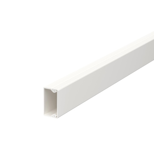 Calha com base perfurada 12x22x2000 Policloreto de vinilo branco puro RAL 9010