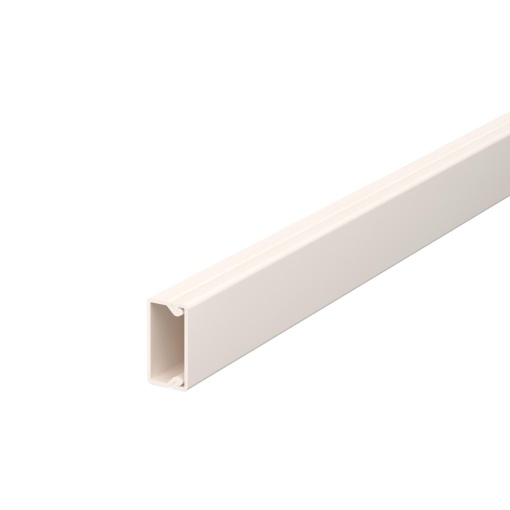 Calha com base perfurada 10x20x2000 Policloreto de vinilo branco RAL 9001