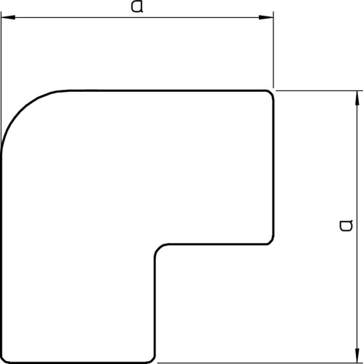 Ângulo plano 10x30mm Policloreto de vinilo branco puro RAL 9010