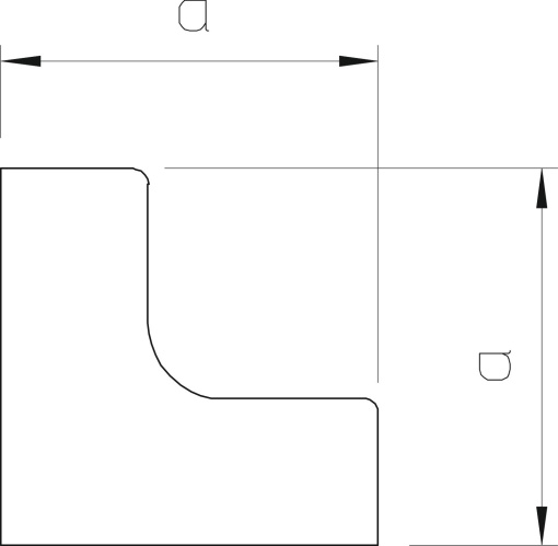 Ângulo interno 10x30mm Policloreto de vinilo branco puro RAL 9010