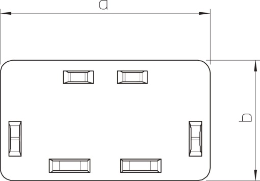 Topo 60x110mm Policloreto de vinilo branco puro RAL 9010