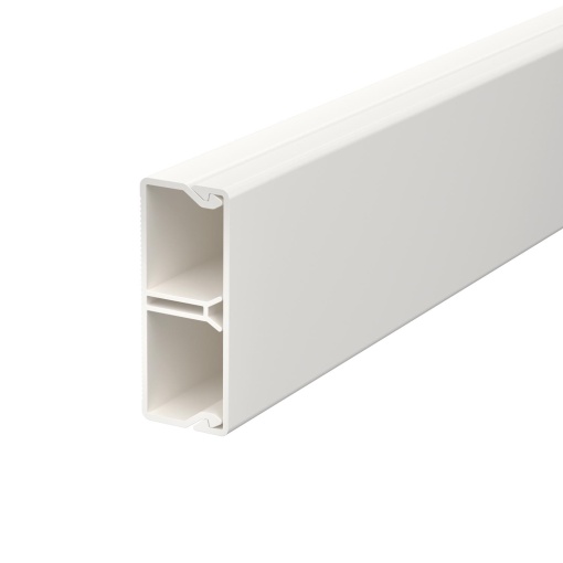 Calha com separador 20x50x2000 Policloreto de vinilo branco puro RAL 9010