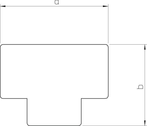 Derivação em T livre de halogéneo 10x20mm Policarbonatoacrilonitrila-butadieno-estireno branco puro RAL 9010