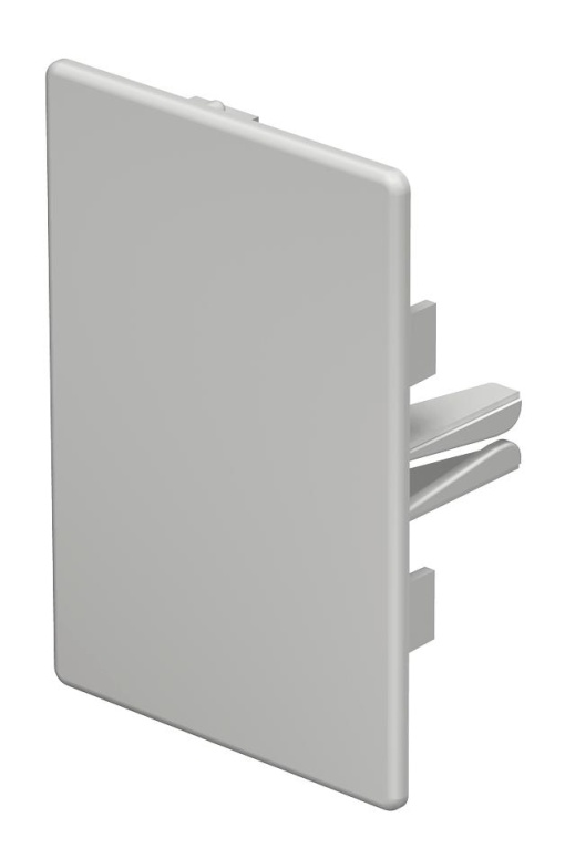 Topo livre de halogéneo 60x90mm Policarbonatoacrilonitrila-butadieno-estireno cinzento claro RAL 7035