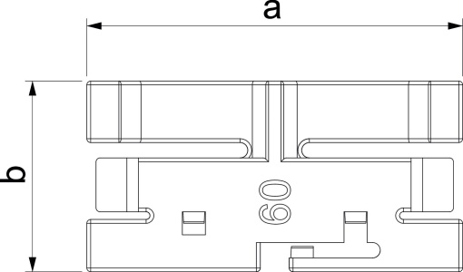 Grampo de tampa livre de halogéneo 49x29 Policarbonatoacrilonitrila-butadieno-estireno branco puro RAL 9010