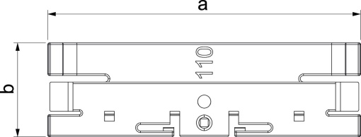 Grampo de tampa livre de halogéneo 96x29 Policarbonatoacrilonitrila-butadieno-estireno branco puro RAL 9010
