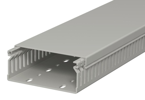 Calha de cablagem 40x100x2000 Policloreto de vinilo cinzento pedra RAL 7030