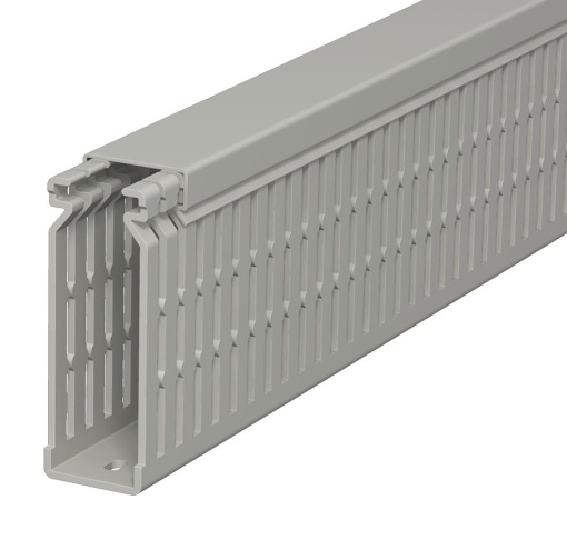 Calha de cablagem 80x25x2000 Policloreto de vinilo cinzento pedra RAL 7030