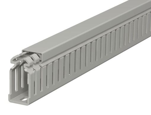 Calha de cablagem 50x25x2000 Policloreto de vinilo cinzento pedra RAL 7030