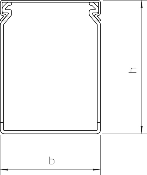 Calha de cablagem 50x75x2000 Policloreto de vinilo cinzento pedra RAL 7030