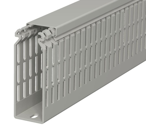 Calha de cablagem 100x37x2000 Policloreto de vinilo cinzento pedra RAL 7030