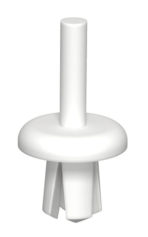 Rebite fixação Tamanho 1 Ø4,5mm Polipropileno cinzento claro RAL 7035