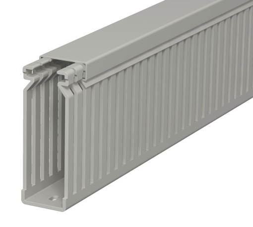 Calha de cablagem 80x25x2000 Policloreto de vinilo cinzento pedra RAL 7030