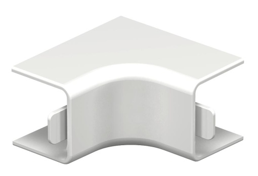 Ângulo interno 20x20mm Policloreto de vinilo branco puro RAL 9010