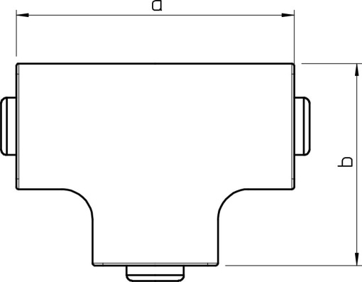 Derivação em T 20x20mm Policloreto de vinilo cinzento claro RAL 7035