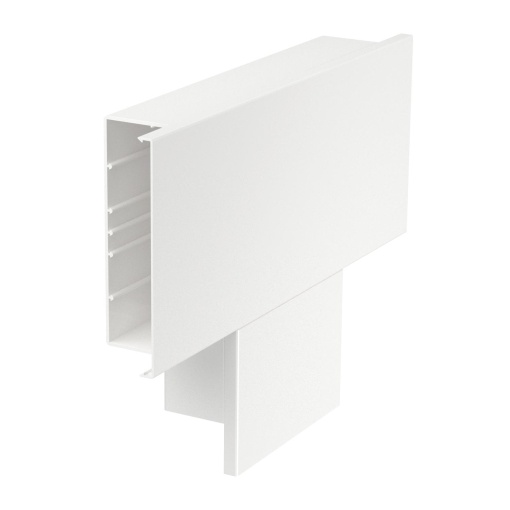 Derivação em T 400x210x80 Policloreto de vinilo branco puro RAL 9010