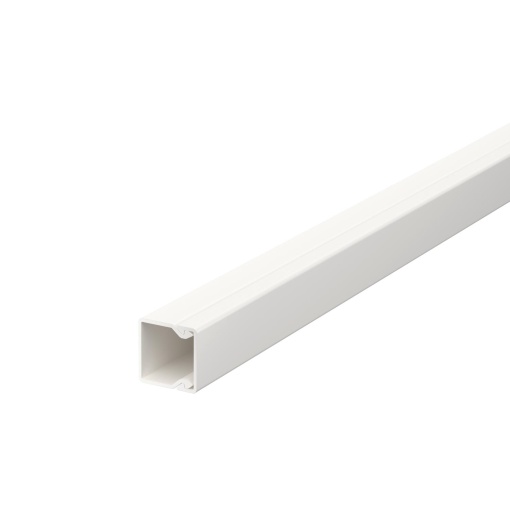 Calha com base perfurada 15x15x2000 Policloreto de vinilo branco puro RAL 9010