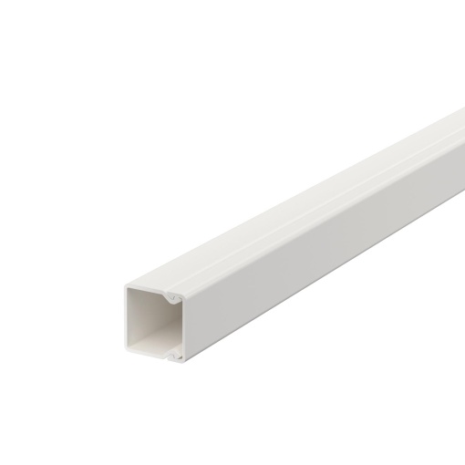 Calha com base perfurada 20x20x2000 Policloreto de vinilo branco puro RAL 9010