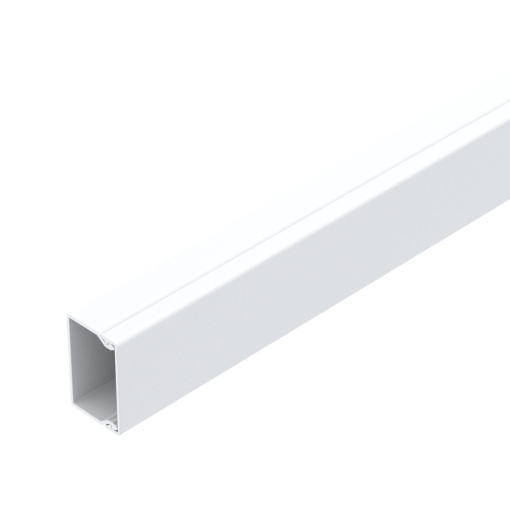 Calha com base perfurada 25x40x2000 Policloreto de vinilo branco puro RAL 9010