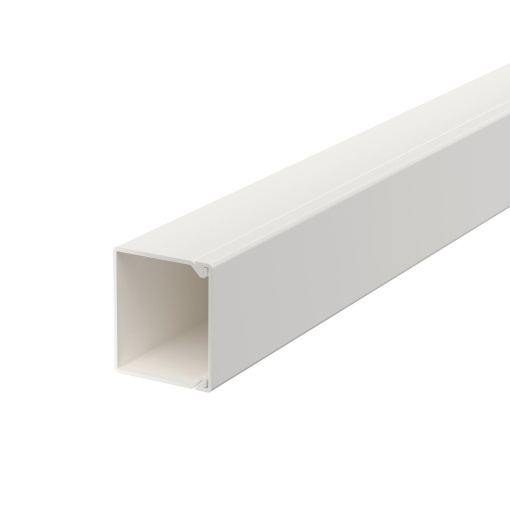 Calha com base perfurada 30x30x2000 Policloreto de vinilo branco puro RAL 9010