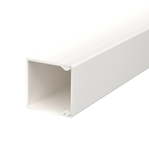Calha com base perfurada 40x40x2000 Policloreto de vinilo branco puro RAL 9010