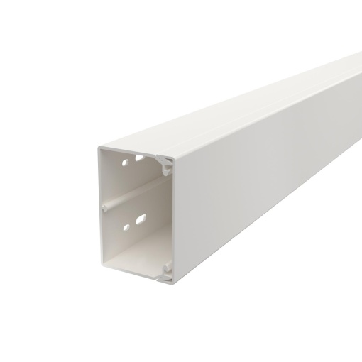Calha com base perfurada 60x90x2000 Policloreto de vinilo branco puro RAL 9010